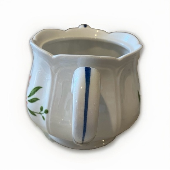 Vintage Retired Sears Country French Ironstone Sugar Bowl And Creamer Set Floral - Picture 6 of 15